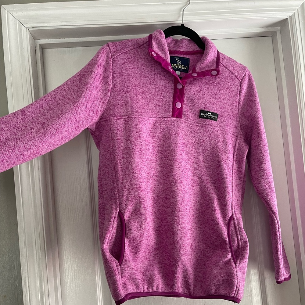 Size Small Simply Southern Pullover (Purple/Pink)